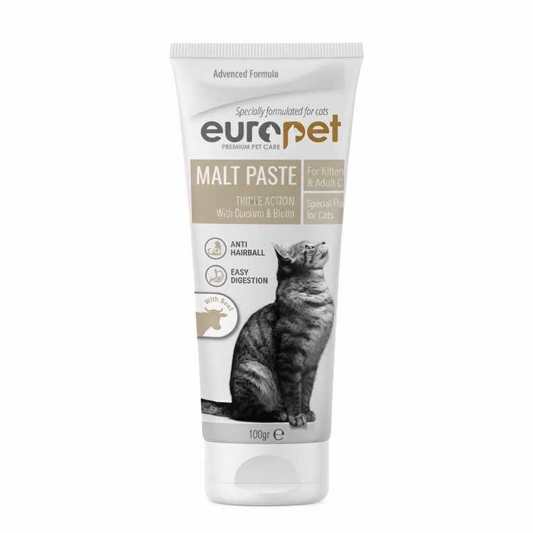 خمیر مالت گربه EURO PET طعم گوشت گاو